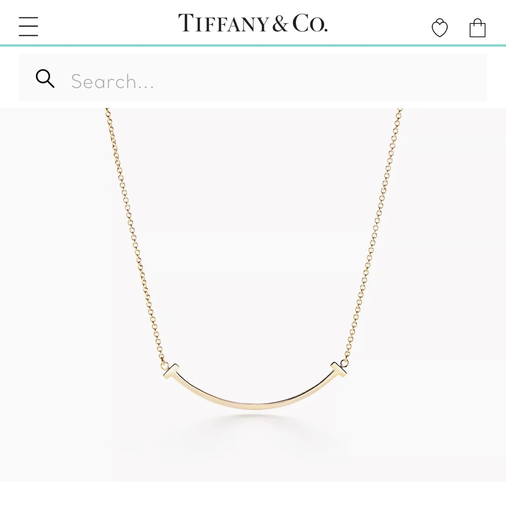 Tiffany’s Smile Pendant Necklace Yellow Gold, Small